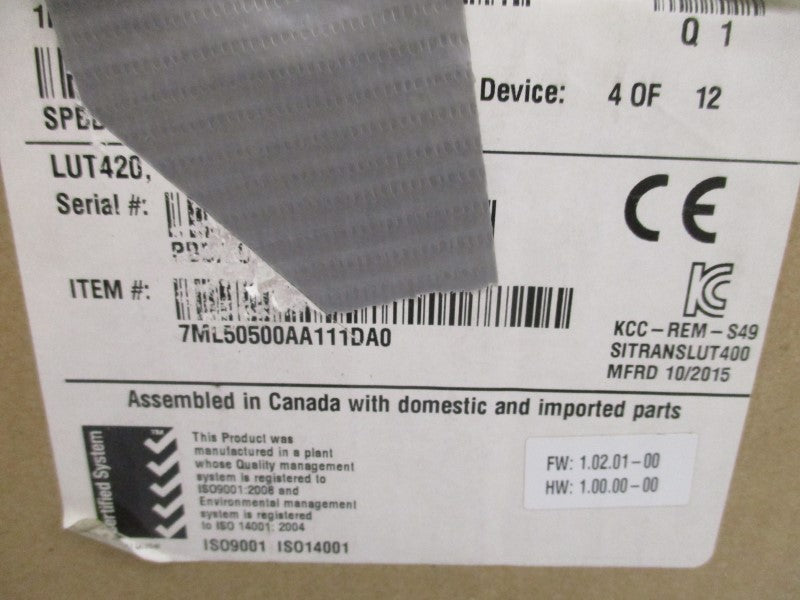 SIEMENS 7ML50500AA111DA0 250V 1/5A NSMP
