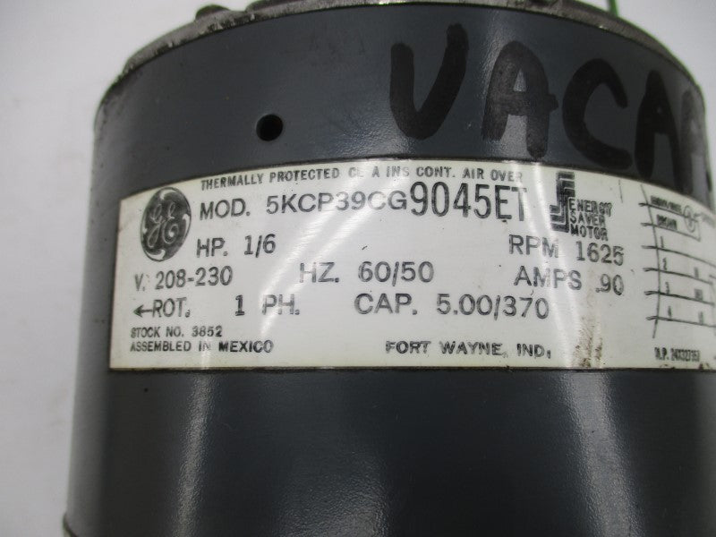 GENERAL ELECTRIC 5KCP39CG9045T 208-230V 0.90A NSMP