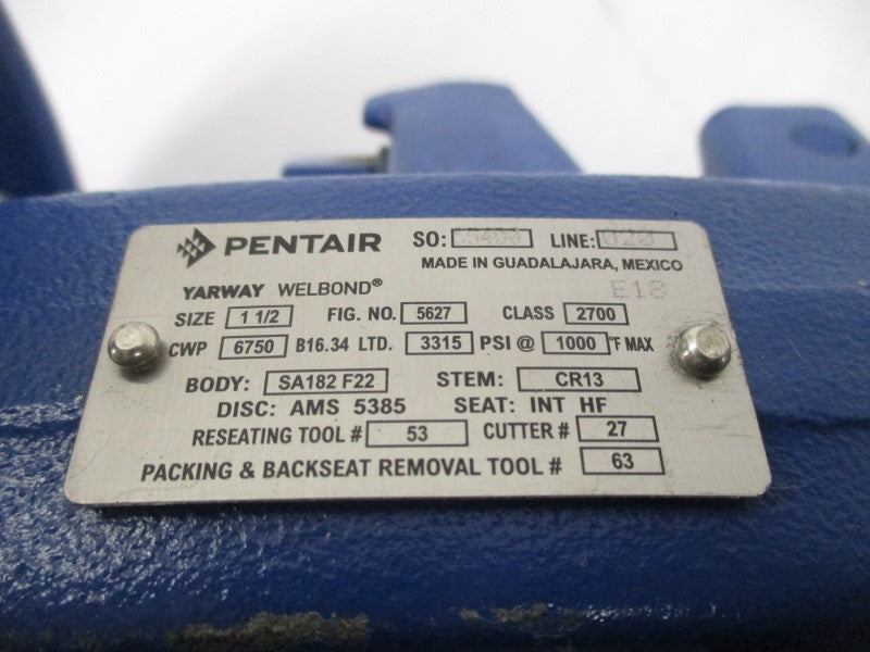 PENTAIR 5627 SA182F22 3315PSI 1-1/2" NSNP