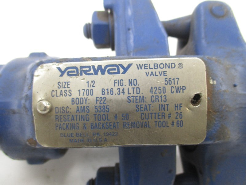 YARWAY 5617 F22 1/2" (AS PICTURED) UNMP