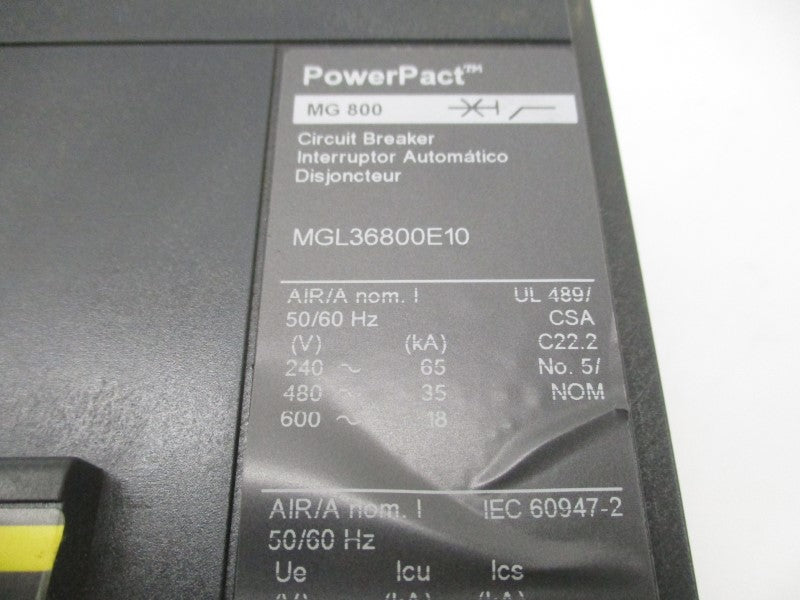 SQUARE D MGL36800E10 SER. 2 600V 800A NSNP