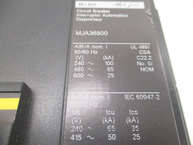 SQUARE D MJA36800 SER. 2 600V 800A NSNP