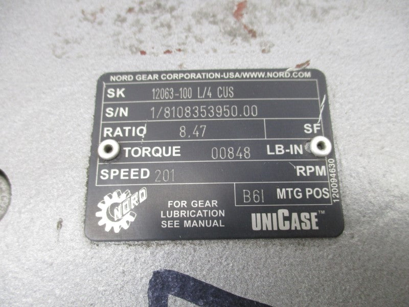 NORD 12063-100L/4CUS 230/460V 9.00/4.50A UNMP