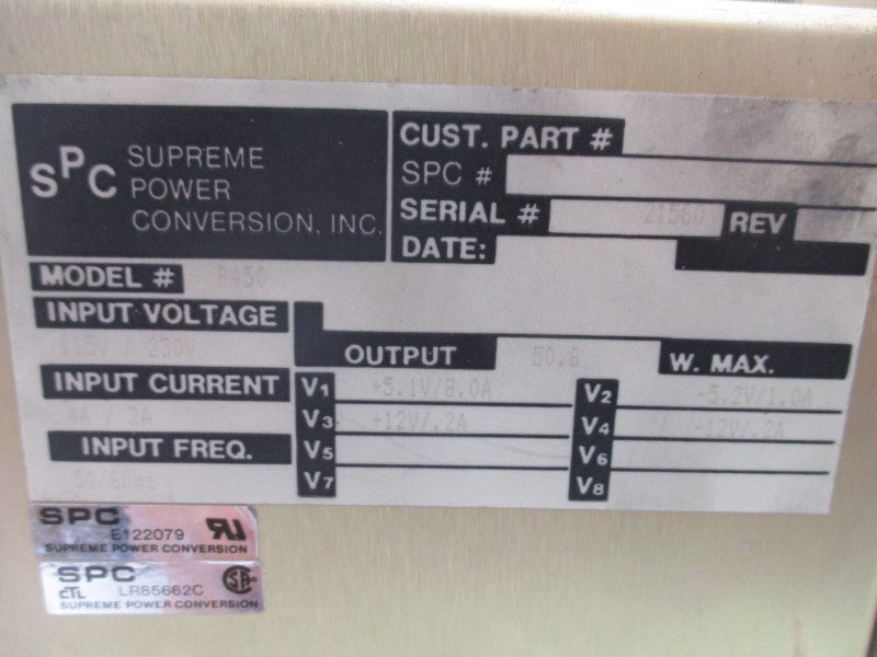 SPC P450 115/230V .46/.2A UNMP