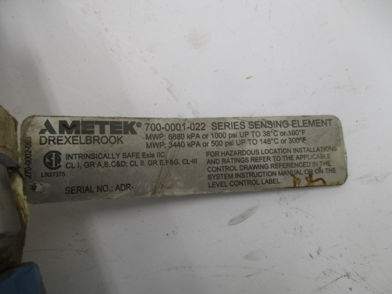 AMETEK 700-0001-022 1000PSI UNMP