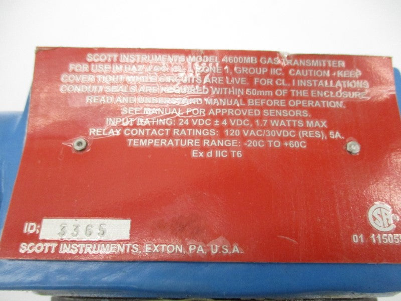 SCOTT INSTRUMENTS 4600MB 24VDC (AS PICTURED) NSNP