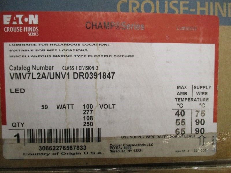 EATON VMV7L2A/UNV1 DR0391847 277V NSFS