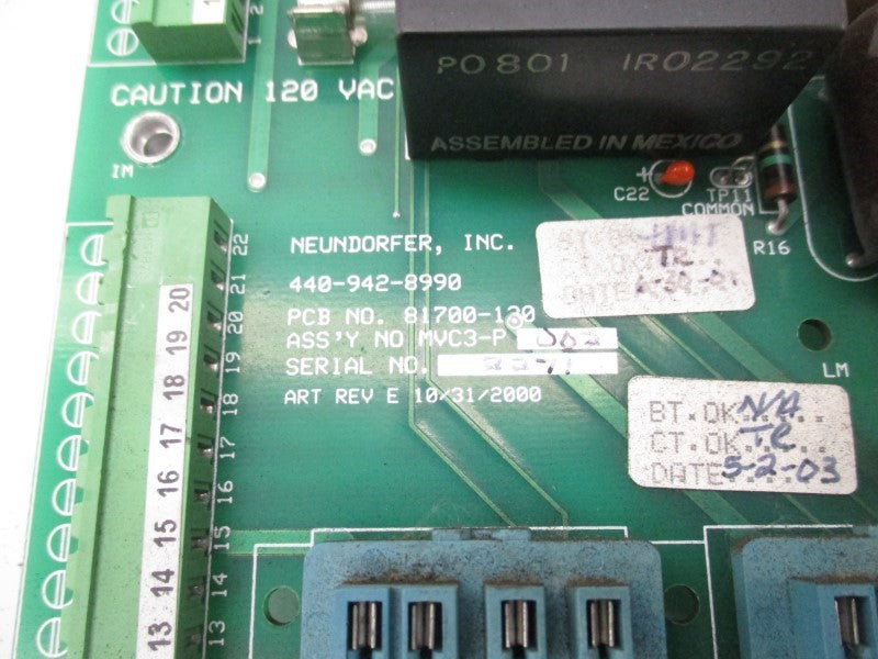 NEUNDORFER MVC3-P002 600VAC REV. E UNMP