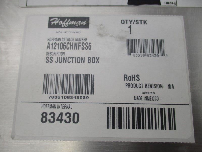 HOFFMAN A12106CHNFSS6 NSMP