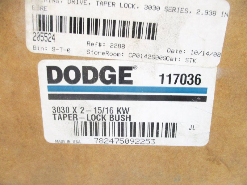 DODGE 117036 3030X2-15/16KW NSMP