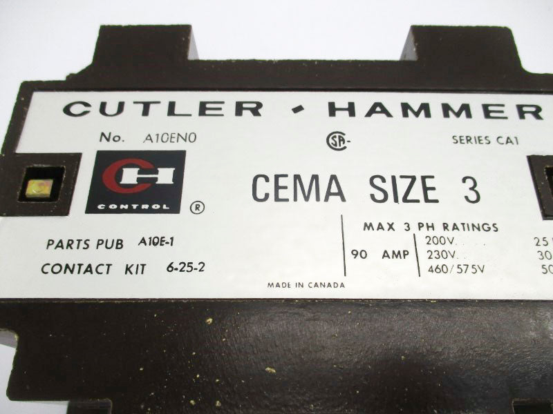 CUTLER HAMMER A10EN0 SER. CA1 110/120V 90A NSMP