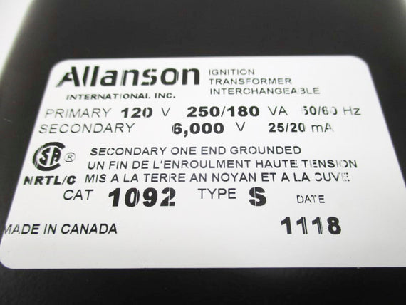 ALLANSON 1092 TYPE S 120V NSMP