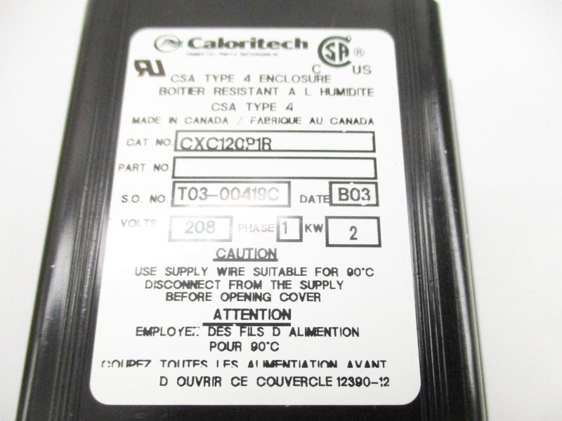 CALORITECH CXC120P1R 208V NSMP