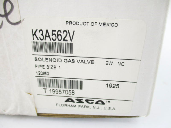 ASCO K3A562V 120V 1.5PSI 1" NSMP