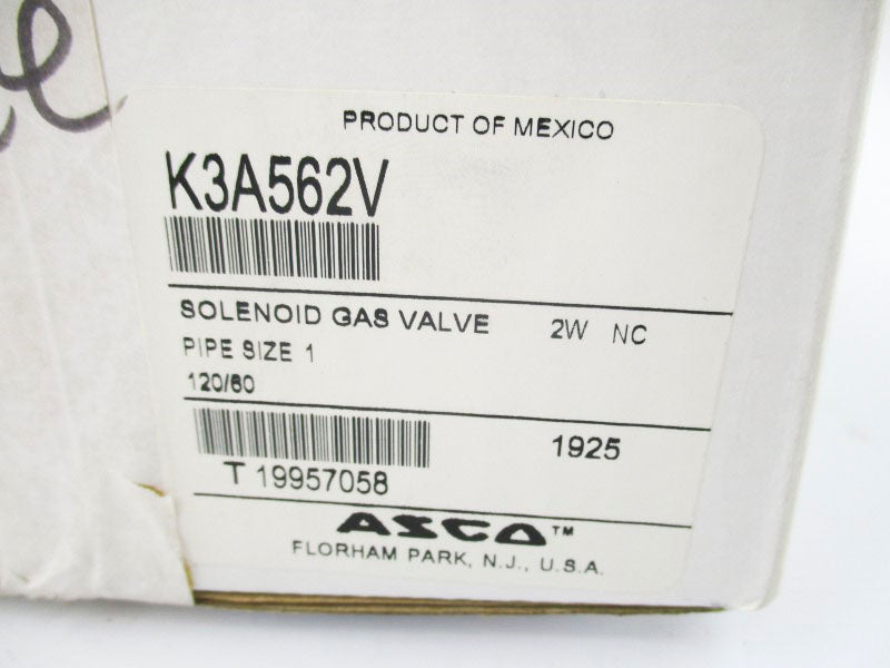 ASCO K3A562V 120V 1.5PSI 1" NSMP