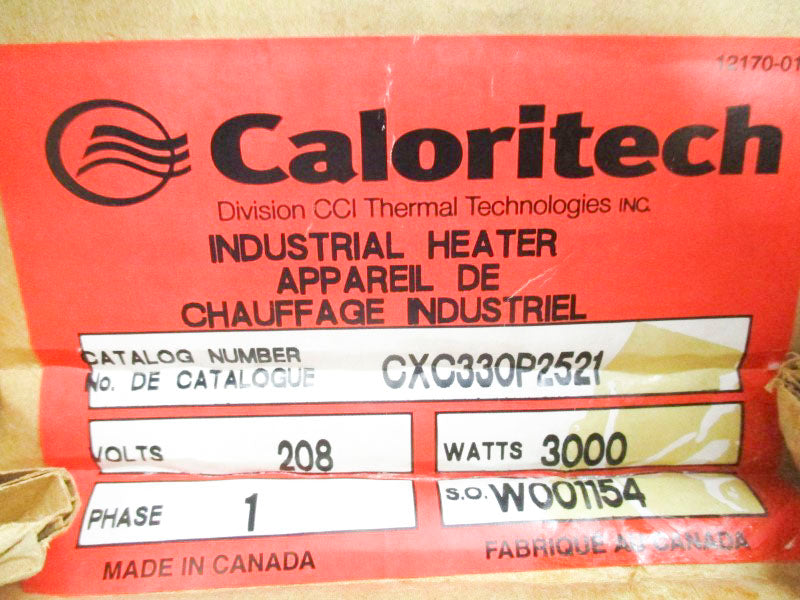 CALORITECH CXC330P2521 208V NSMP