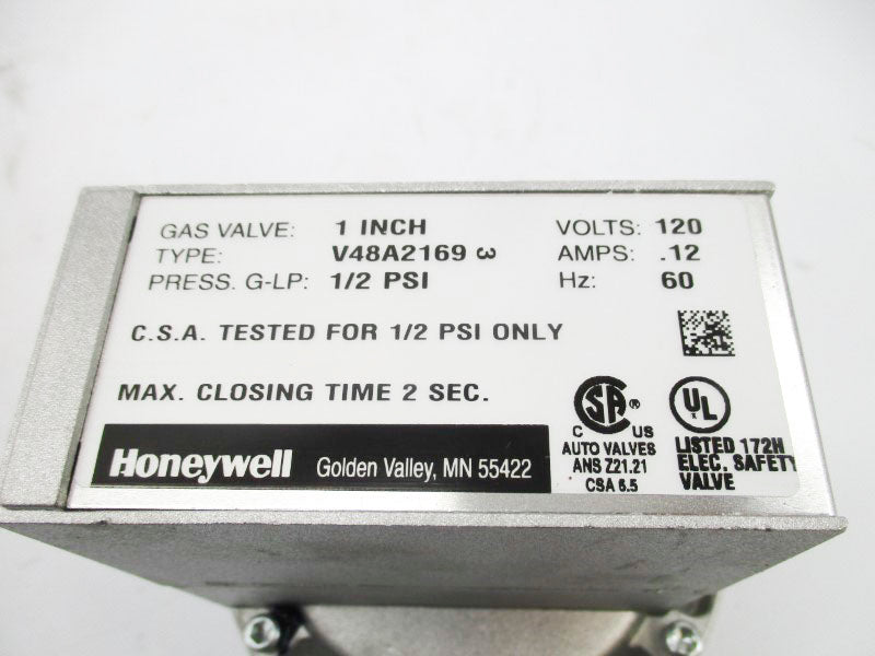 HONEYWELL V48A2169 120V .12A 1/2PSI NSMP