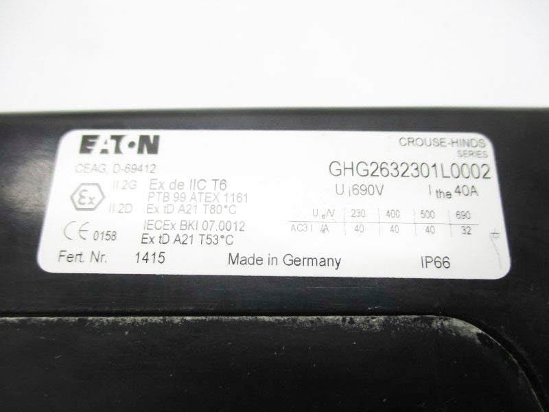 EATON GHG2632301L0002 690V 40A UNMP