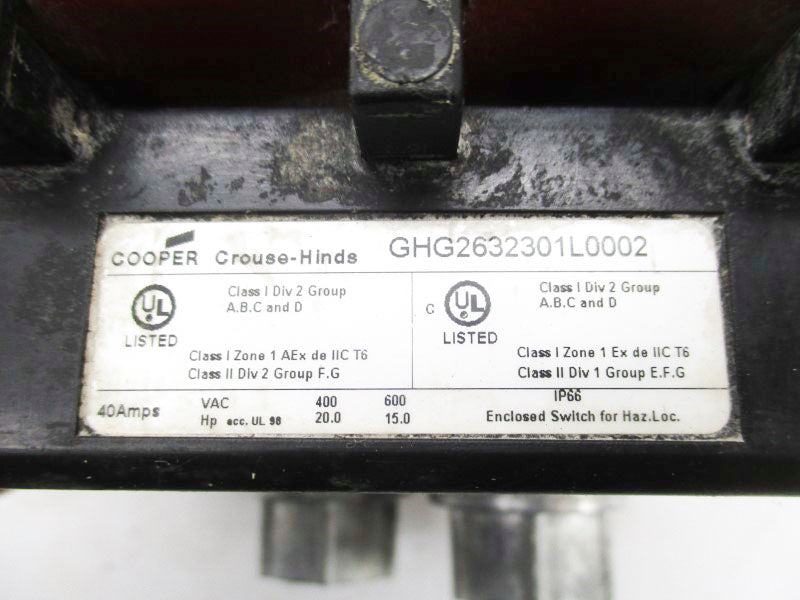 EATON GHG2632301L0002 690V 40A UNMP