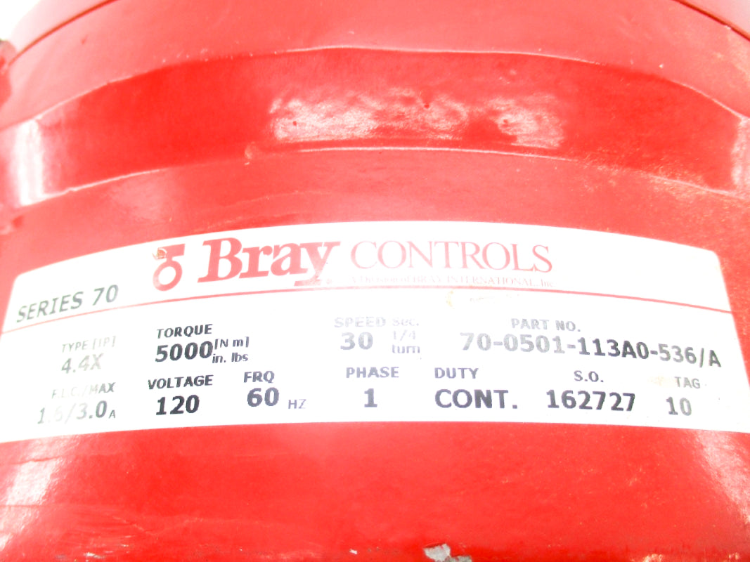 BRAY CONTROLS 70-0501-113A0-536/A 120V NSNP