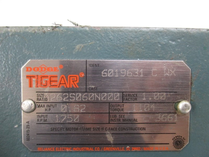 DODGE 6019631CWX A262S060N000 UNMP