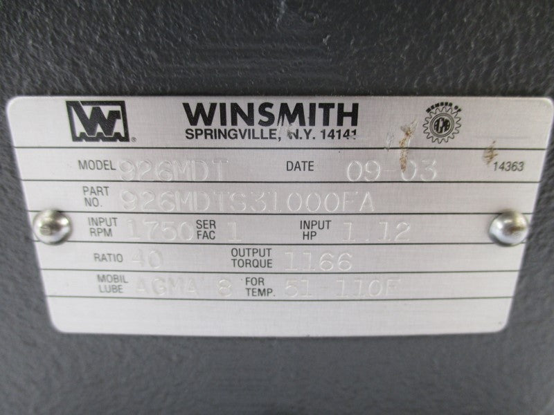 WINSMITH 926MDTS31000FA 926MDT NSNP