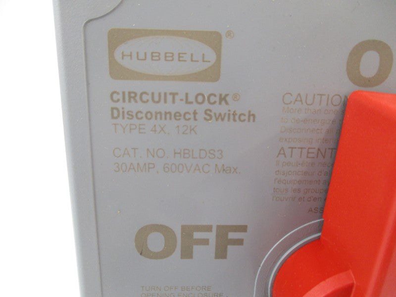HUBBELL HBLDS3 600VAC 30A NSMP