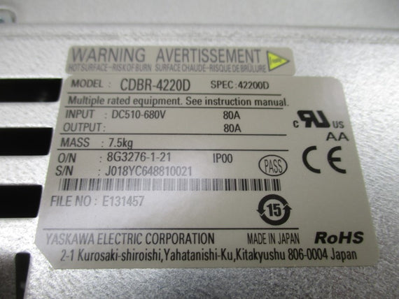 YASKAWA CDBR-4220D 10-580VDC 80A NSMP