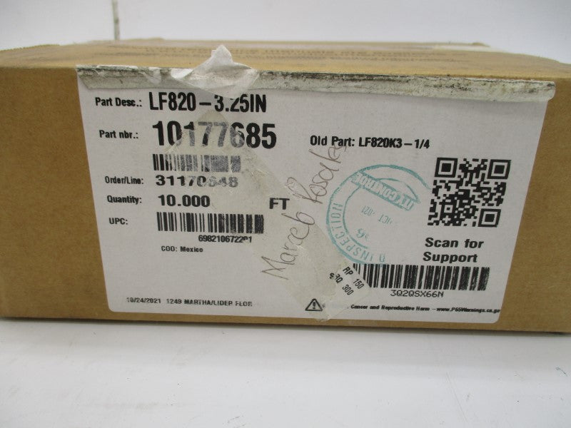 REXNORD 10177685 LF820-3.25IN 10.000' NSMP