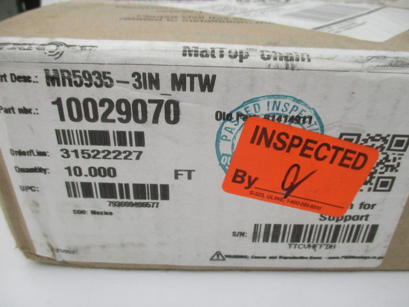 REXNORD MR5935-3IN MTW 10029070 10' NSMP