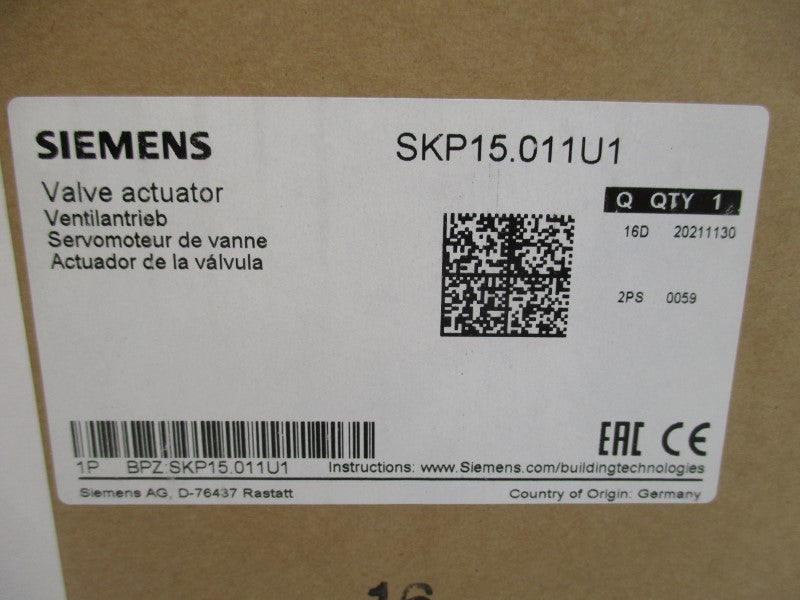 SIEMENS SKP15.011U1 120V NSMP