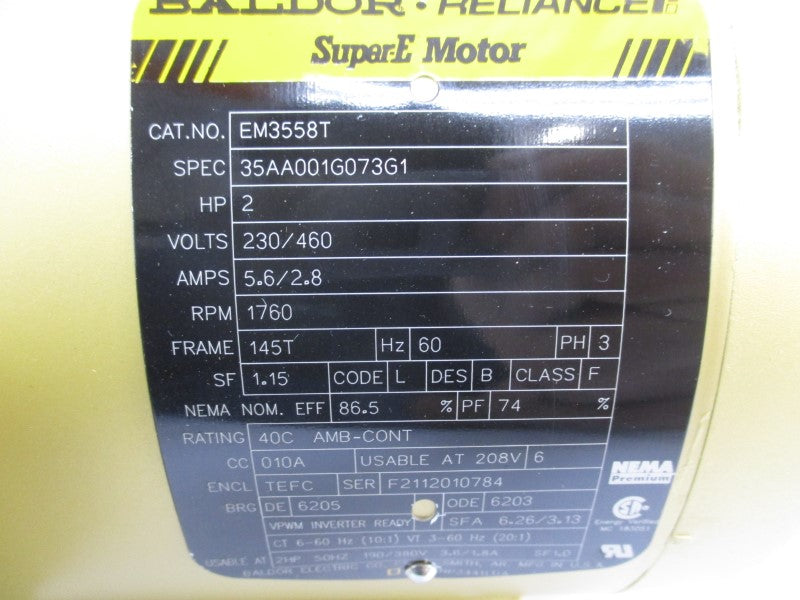 BALDOR EM3558T 460V 2.8A NSNP