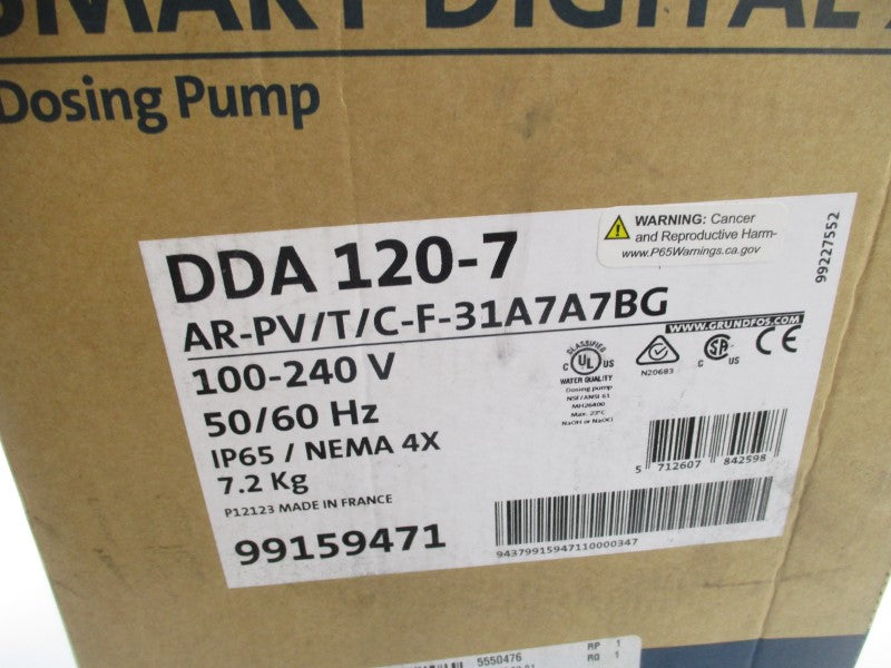 GRUNDFOS DDA120-7AR-PV/T/C-F-31A7A7BG 240V 101PSI MP NSMP