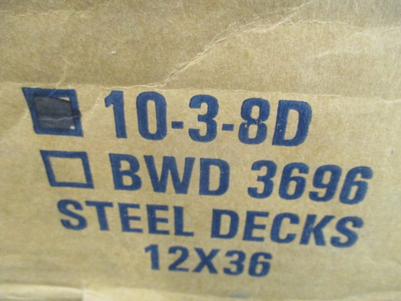ANOTHER EDSAL PRODUCT 10-3-8D  12X36 NSFS