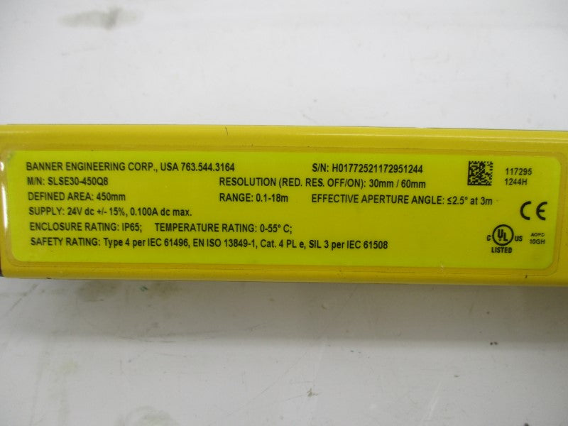 BANNER ENGINEERING SLSE30-450Q8 24VDC 0.100ADC NSNP
