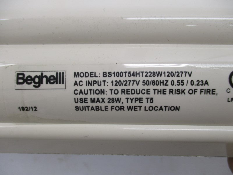 BEGHELLI BS100T54HT228W120/277V 120/277V 0.55/0.23A (NO COVER) NSMP