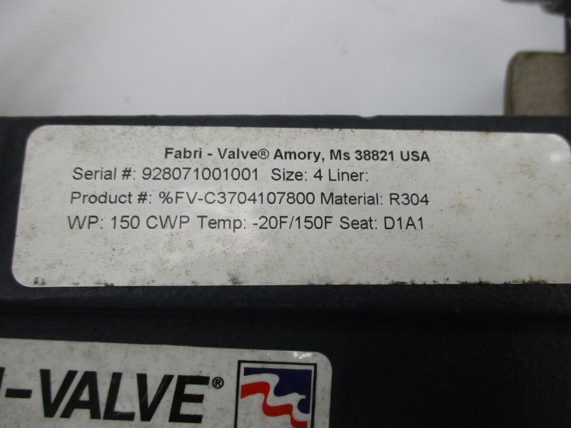 FABRI-VALVE FV-C3704107800 NSNP