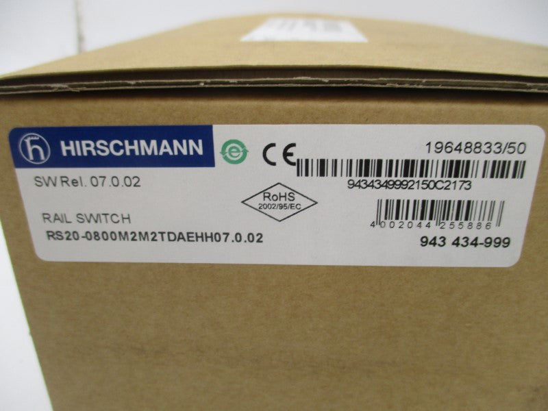 HIRSCHMANN RS20-0800M2M2TDAEHH07.0.02 943434999 18-30VAC NSMP