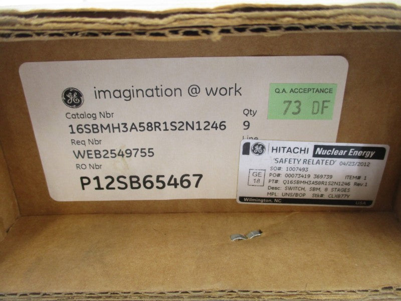 GENERAL ELECTRIC 16SBMH3A58R1S2N1246 NSMP