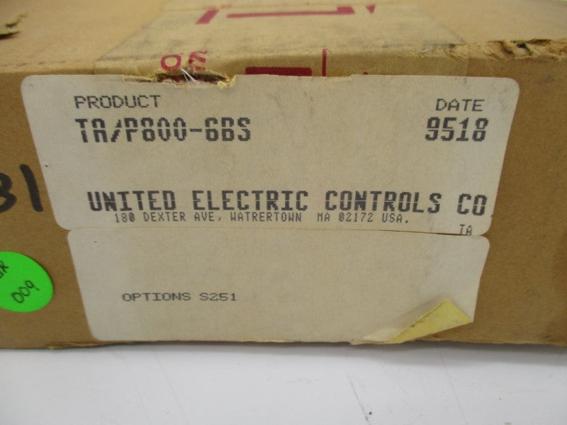 UNITED ELECTRIC CONTROLS TA/P800-6BS NSMP