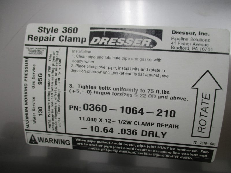 DRESSER 0360-1064-210 NSMP