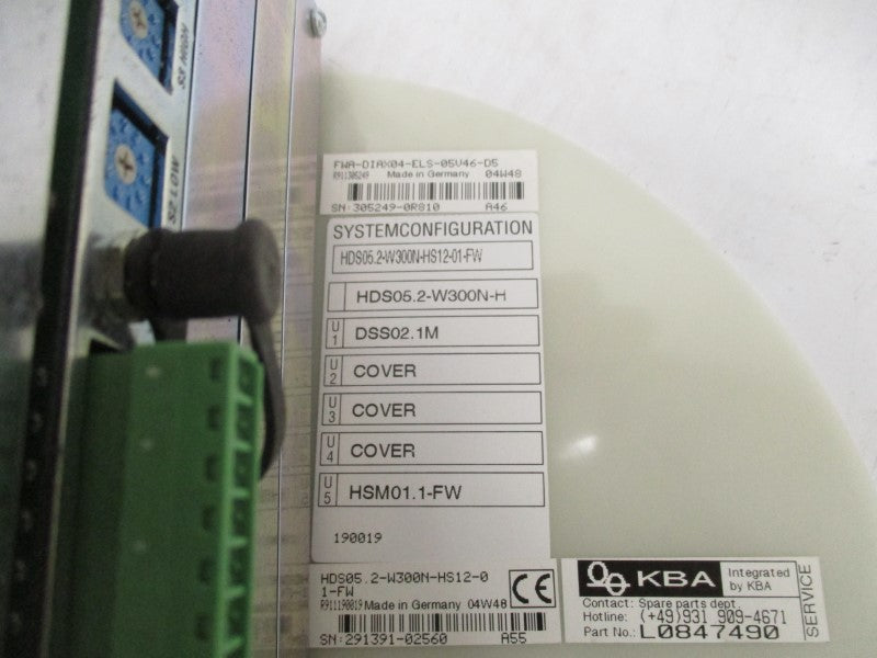 REXROTH HDS05.2-W300N-HS12-01-FW R911190019 530/750V 125A NSNP