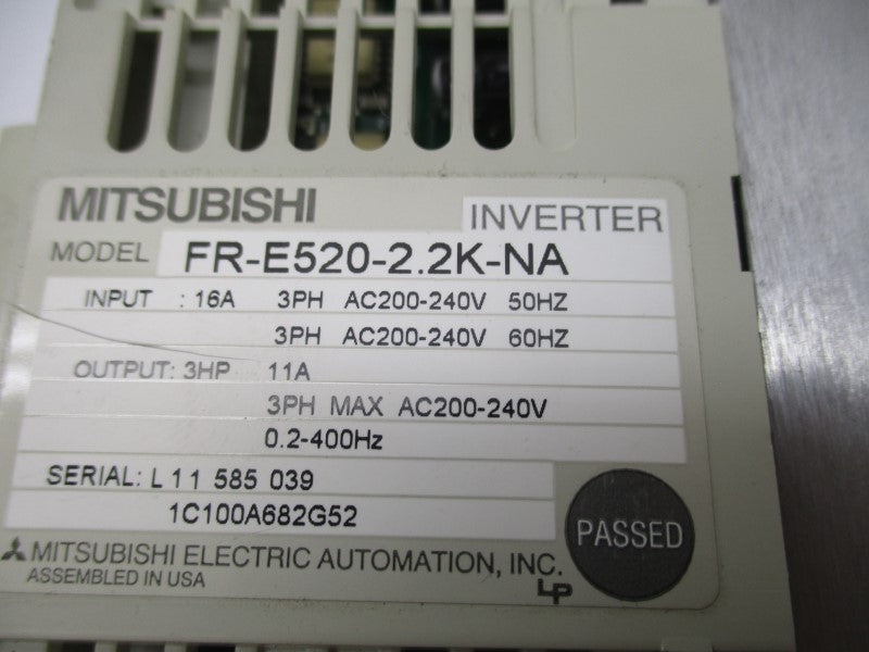 MITSUBISHI FR-E520-2.2K-NA 200-240V 16A UNMP