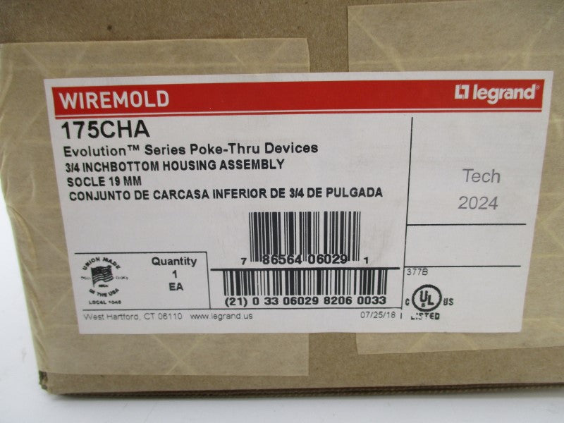 WIREMOLD 175CHA 3/4" NSFS