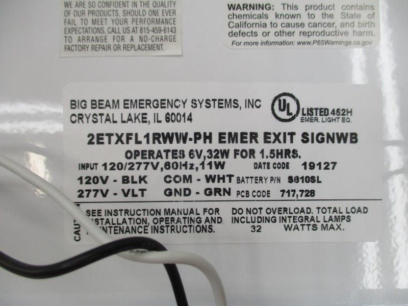 BIG BEAM 2ETXFL1RWW-PH 120/277V NSMP
