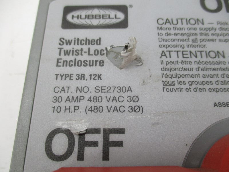 HUBBELL SE2730A 480VAC 30A NSNP
