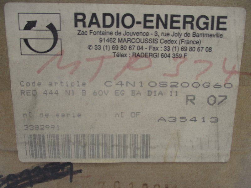 RADIO-ENERGIE REO444N1B60VEGBADIA11 C4N10S200G60 NSFS