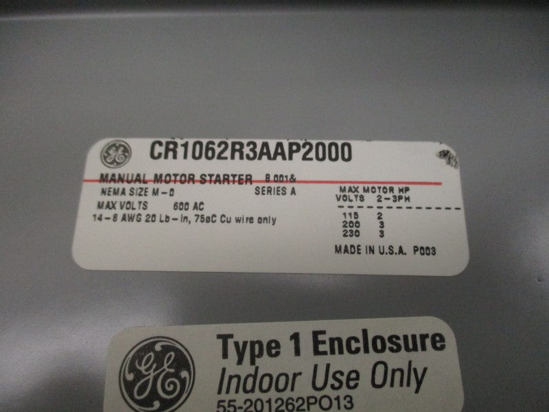 GENERAL ELECTRIC CR1062R3AAP2000 SER.A 600V NSMP