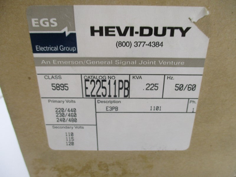 HEVI-DUTY E22511PB 480V NSMP