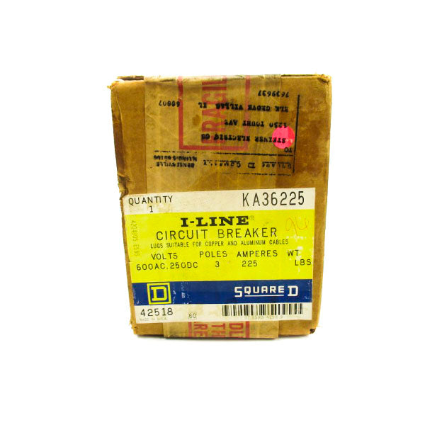 SQUARE D KA36225 600V 225A NSFS